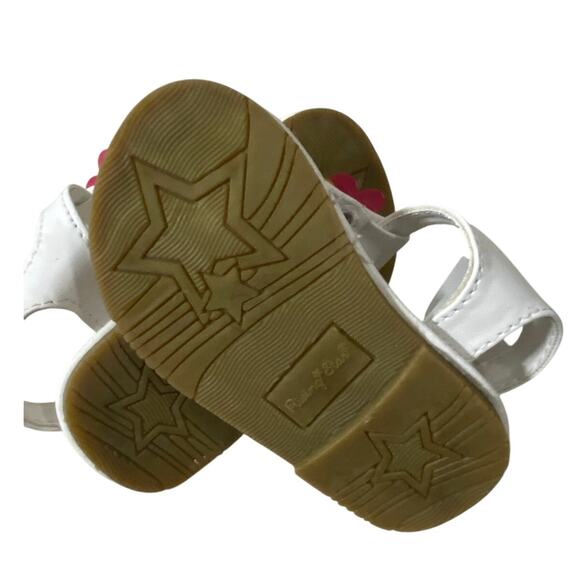Rising Star Infant Girls Summer Sandals 9-12 Months White Floral Appliques - Picture 6 of 7